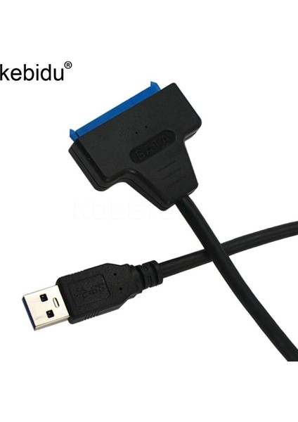 Kebidu USB 3.0 Sata 22 Pin 2.5 Inç Sabit Disk Sürücüsü SSD Adaptör Kablosu Süper Hızlı Hızlı USB Kablosu Dönüştürücü (Yurt Dışından)