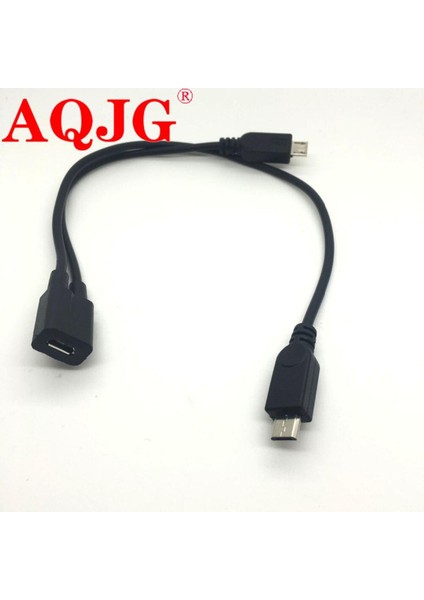 1 Adet Mikro USB 2.0 Ayırıcı Y 1 Dişi 2 Erkek Veri Şarj Kablosu Uzatma Kablosu Telefon Için Senkronizasyon Veri Kablosu (Yurt Dışından)
