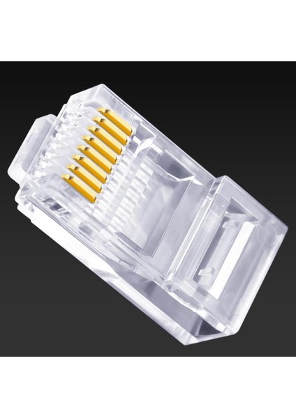 100 Adet RJ45 Konnektörleri Modüler Fiş Ethernet Kabloları Üzerinden Geçiş Modülü Fiş Ağ 8pin Ağ Kablosu Fişleri (Yurt Dışından) fırsatları