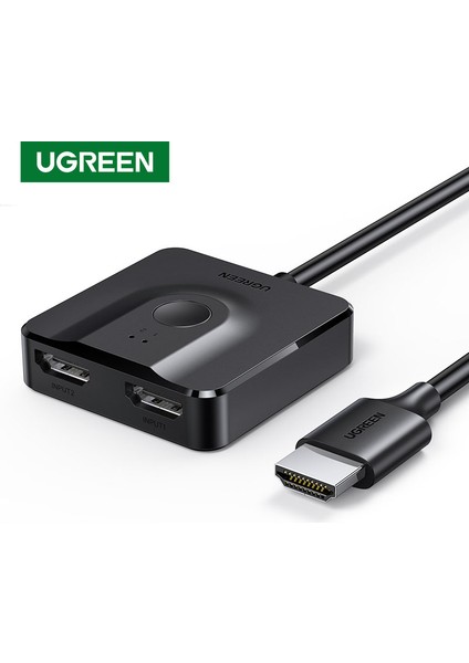 Ugreen 2 Port HDMI Anahtarı 4K 60Hz Switcher Splitter Çift Yönlü 1x2/2x1 Adaptör HDMI Switcher Anahtarı Xbox Ps4 Monitör Tv Kutusu 1 M HDMI Kablosu (Yurt Dışından) fiyatları