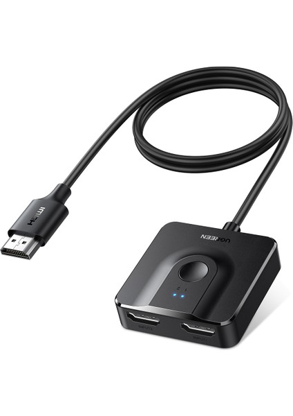 Ugreen 2 Port HDMI Anahtarı 4K 60Hz Switcher Splitter Çift Yönlü 1x2/2x1 Adaptör HDMI Switcher Anahtarı Xbox Ps4 Monitör Tv Kutusu 1 M HDMI Kablosu (Yurt Dışından) modelleri