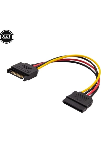 Sata 15PIN Erkek Kadın Sata Sabit Disk Güç Uzatma Genişletici Cabo Kablosu Pc HDD SSD Güç Kabloları Için (Yurt Dışından) modelleri