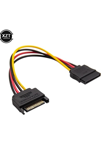 Sata 15PIN Erkek Kadın Sata Sabit Disk Güç Uzatma Genişletici Cabo Kablosu Pc HDD SSD Güç Kabloları Için (Yurt Dışından) indirimleri
