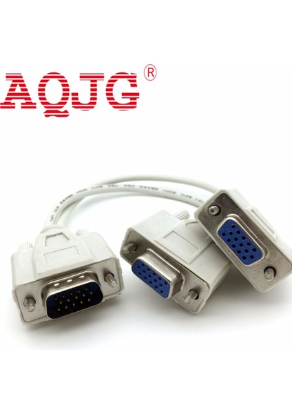 VGA Erkek - 2 Kadın Seri RS232 Splitter Kablo VGA Erkek - 2 Kadın 2'si Bir Kabloda Yazarkasa Ekranları VGA15 Pın Aqjg (Yurt Dışından) fiyatları