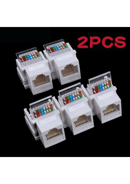 2 Adet Aletsiz CAT5E Utp Ağ Modülü RJ45 Konektörü Bilgi Soketi Bilgisayar Çıkış Kablosu Adaptörü Keystone Jack Amp Içın (Yurt Dışından) fiyatları