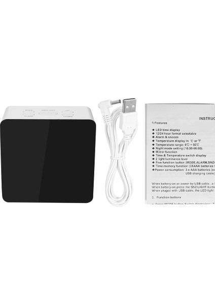 3D Kablosuz Uzaktan Kumandalı Dijital Rgb LED Alarm Saat Siyah 115 Renk Değişen 3 Seviyeli Parlaklık (Yurt Dışından)