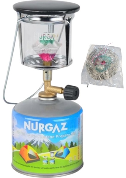 Gazlı Kamp Piknik Lüks Lambası 450GR Kartuşlu Portatif Askılıklı Kamp Lamba + Yedek Tül fiyatları