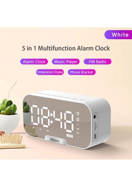 Dijital Ayna Yüzlü Alarm Saat Bt Hoparlör Sıcaklık Göstericisi (Yurt Dışından) fiyatları