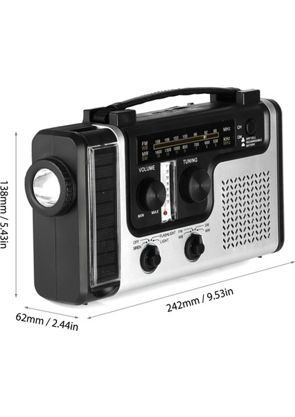 Acil Radyo El Ile Çalınabilen Güneş Enerjili Taşınabilir Güç Bankası (Yurt Dışından) fırsatları