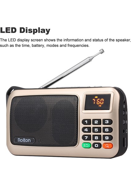 Rolton W405 Fm Dijital Radyo Taşınabilir Hifi Stereo Tf Müzik Oynatıcı (Yurt Dışından) fiyatları