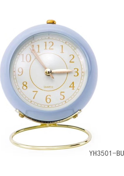 Gömlek Şekilli Cam Tabanlı Metal Yatak Odası Alarm Saati Zeytin Yeşili 3501-1 Sessiz Gece Işığı ile (Yurt Dışından) fiyatları