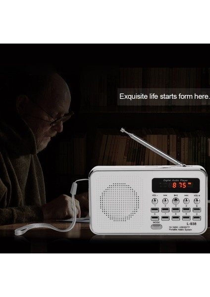 L-938 Mini Fm Radyo Taşınabilir Hoparlör Yüksek Gerçekçi Sesli 1.5 Inç Ekranlı (Yurt Dışından) fırsatları