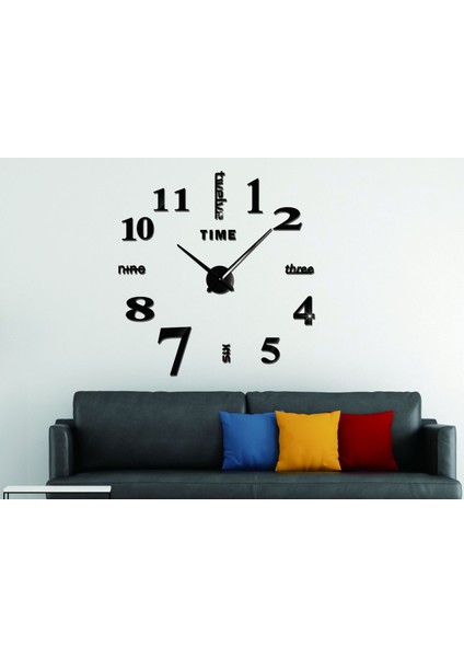 Fabrika Direkt 47 Inç Kara Yaratıcı Duvar Saati (Yurt Dışından) fırsatları