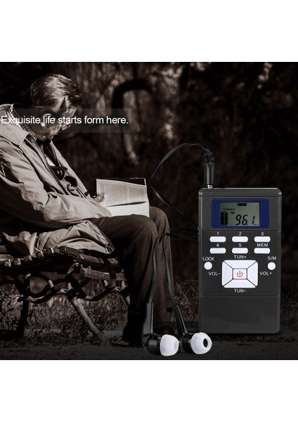 Mini Taşınabilir Dsp Stereo Fm Radyo Dijital Saat Alıcısı (Yurt Dışından)