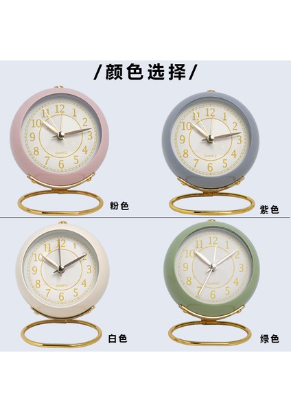 Avrupa Tarzı Metal Yaratıcı Sessiz Alarm Saat Beyaz (Yurt Dışından) fırsatları