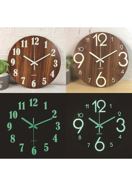 Ahşap Tahta Işıklandırmalı Duvar Saati Yaratıcı Büyük Karakterler (Yurt Dışından) modelleri
