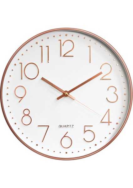 12 Inç 30 cm Altın Çerçeveli Plastik Duvar Saati (Yurt Dışından)