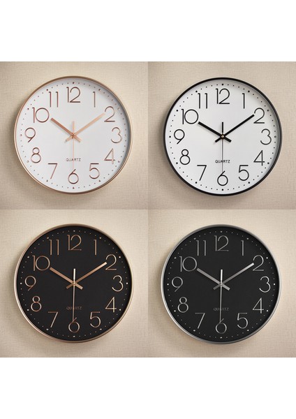 12 Inç 30 cm Altın Çerçeveli Plastik Duvar Saati (Yurt Dışından) fiyatları