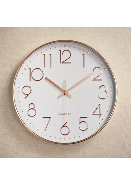 12 Inç 30 cm Altın Çerçeveli Plastik Duvar Saati (Yurt Dışından) fırsatları