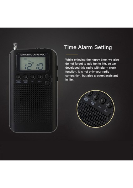 HRD-104 Taşınabilir 2-Bantlı Dijital Ayarlı Radyo 1.3 Inç LCD Ekranlı (Yurt Dışından) indirimleri