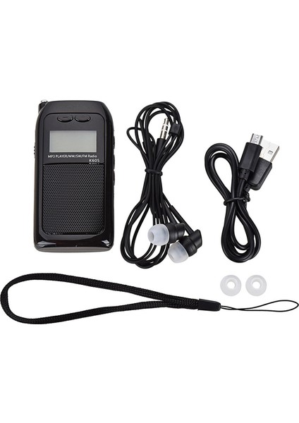HRD-727 Taşınabilir Mini Fm Radyo Dijital Ekranlı (Yurt Dışından)