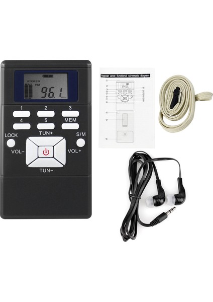 Sw Fm Mw Radyo Mini Cep Digital Mp3 Oynatıcı Tf Kart Destekli (Yurt Dışından)