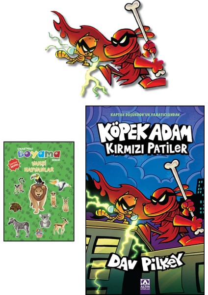Köpek Adam 12 - Kırmızı Patiler (Nisan 2025 Serinin Son Kitabı) ve Çıkartmalı Boyama