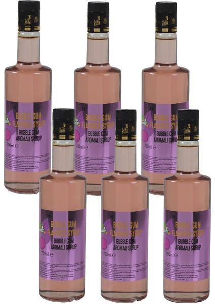 Naturello Bubble Gum Aromalı Şurup 700 ml x 6lı Koli