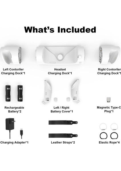 Yükseltilmiş Şarj Istasyonu - Meta Quest 2 Için Usb-C Şarj Kablosu