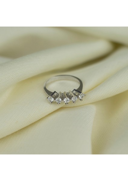 Kare Tırnak 925 Ayar Beştaş Gümüş Yüzük- 3 mm- Anneler Günü Hediye modelleri