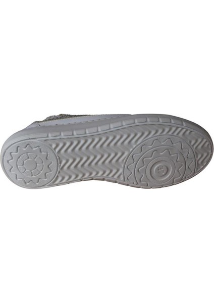 Yazkış Kadın Mavi Kot Üzeri ve Bağcıkları Taşlı Sneaker Fashıon Günlük Spor Ayakkabı