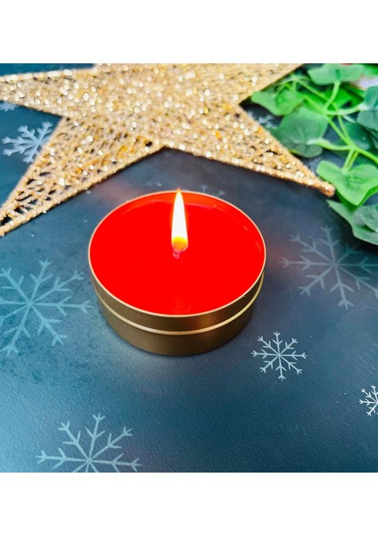 Mavi Papatya Tasarımlı Kokulu Teneke Mum modelleri