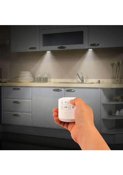 H1COB Uzaktan Kumandalı Tekli Spot Lamba Pilli Dolap Altı Spot