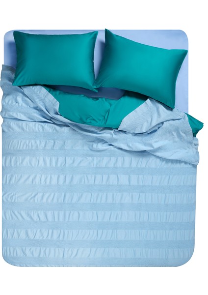 Braga Waffle E.kıng Sıze Pamuk Pike 260X220 cm Mavi modelleri