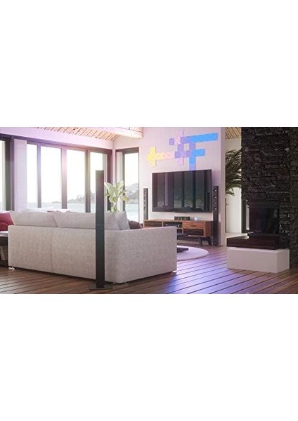 Canvas Starter Kit, 9 LED Rgbw Akıllı Işık Oranı - Modüler Wlan LED Paneller, 16 Milyon Renkli Duvar Lambası Iç, Müzik ve Ekran Senkronizasyonu, Alexa Google , Dekorasyon ve Oyun ile