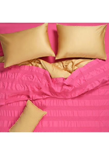 Braga Waffle E.kıng Sıze Pamuk Pike 260X220 cm Fuşya