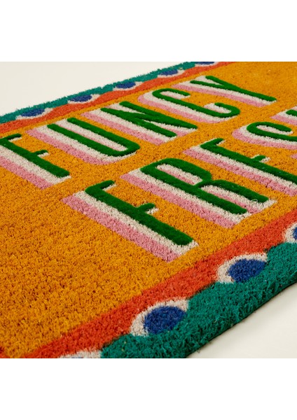 Kerala Coır Kapı Önü Paspası 45X75 cm Turuncu