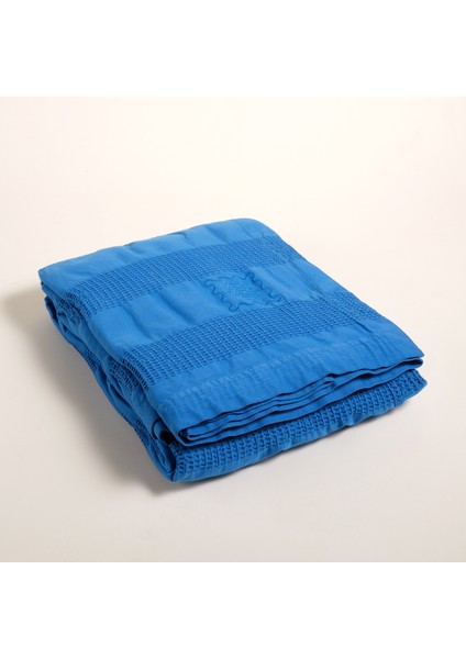 Braga Waffle Kıng Sıze Pamuk Pike 240X220 cm Koyu Mavi fiyatları