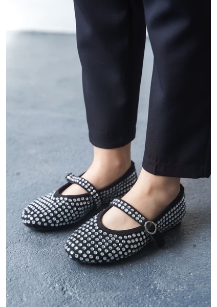 Kadın Zeyna Taşlı Babet - Siyah fiyatları