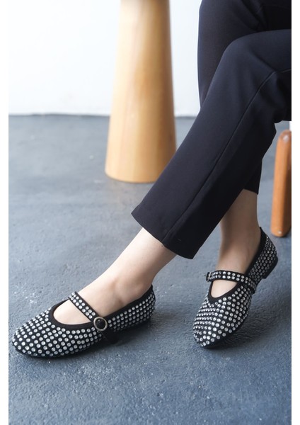 Kadın Zeyna Taşlı Babet - Siyah modelleri