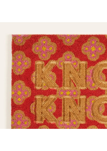 Kerala Coır Kapı Önü Paspası 45X75 cm Kırmızı