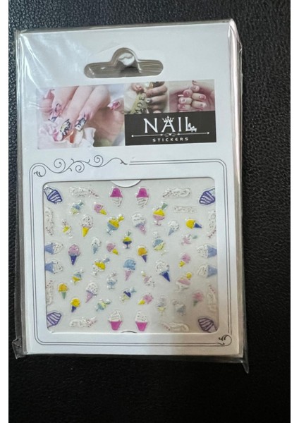 Su Dünyası Kendinden Yapışkanlı Nail Art Sticker Okyanus Ocean Seaworld Protez Tırnak