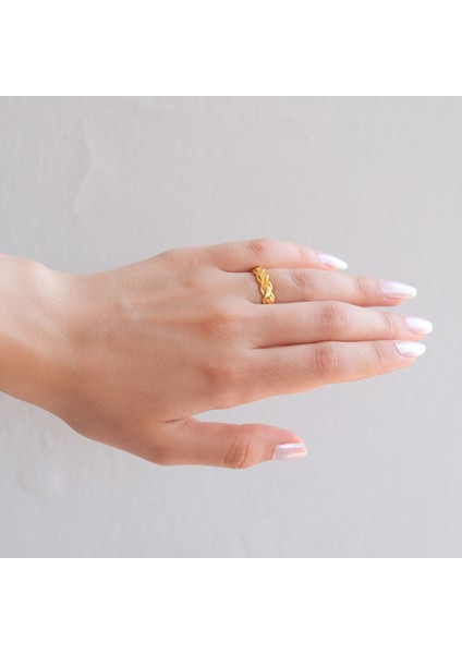 Çelik Yüzük Kadın Altın Kaplama 3'lü Adana Burma YZK-462 fiyatları