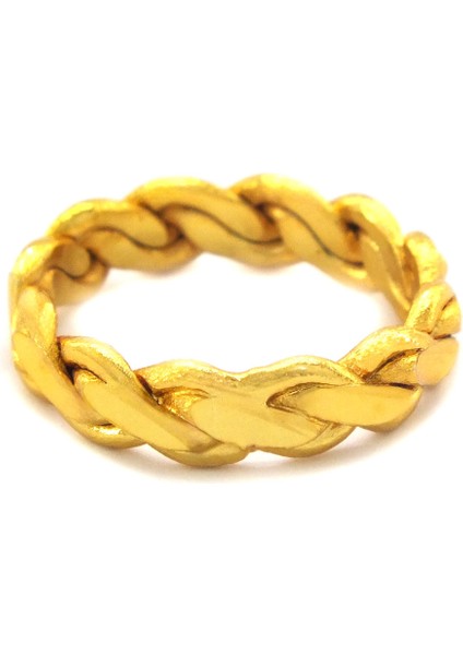 Çelik Yüzük Kadın Altın Kaplama 3'lü Adana Burma YZK-462 fırsatları