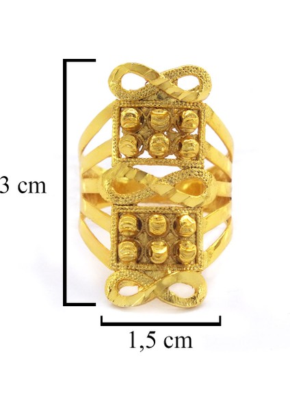 Çelik Yüzük Kadın Altın Kaplama Sonsuzluk Desenli YZK-496 modelleri