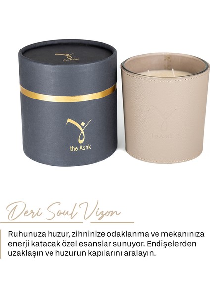 Deri Soul Vizon Bitkisel Mum 500GR Vanilya, Tütün & Tarçın