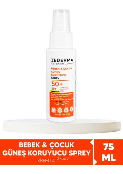Bebek & Çocuk Güneş Koruyucu Sprey Spf 50+ 75 ml Sprey & Ultra Uzun Uva Koruma