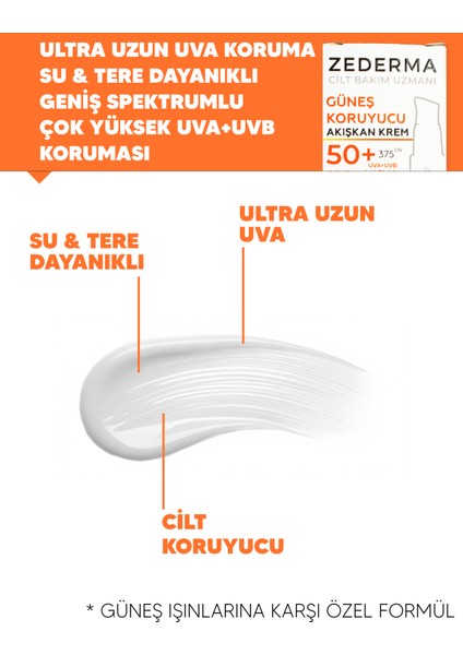 Güneş Koruyucu Spf 50+ 50ML Krem & Ultra Uzun Uva Koruma & Su ve Tere Dayanıklı