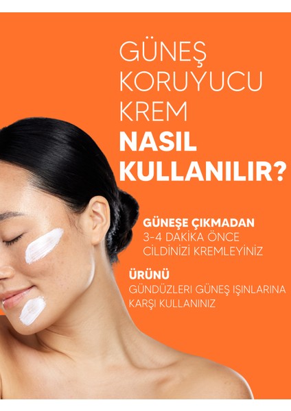 Güneş Koruyucu Spf 50+ 50ML Krem & Ultra Uzun Uva Koruma & Su ve Tere Dayanıklı
