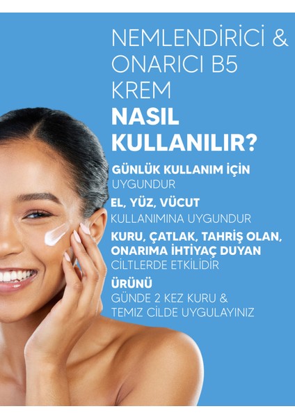 B5 Onarıcı Nemlendirici Krem – Pentavitin ve Hyaluronik Asit İçerikli, Tüm Cilt Tipleri İçin El, Yüz ve Vücut Bakımı, 50 ml fırsatları